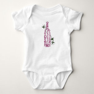 Body Para Bebê Garrafa de vinho