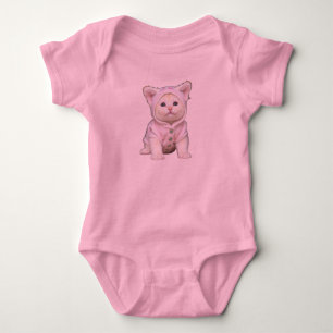 Body Para Bebê gatinha de roupa