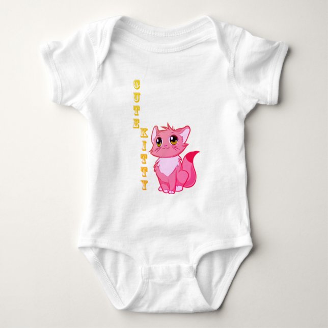 Body Para Bebê Gatinho (Frente)