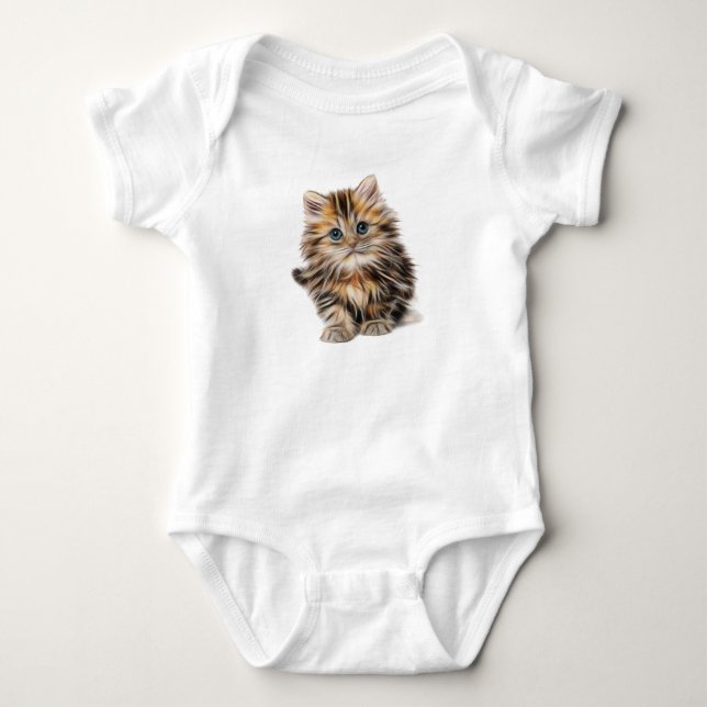 Body Para Bebê Gatinho Fofo (Frente)