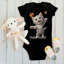 Gatinho Gelado Borboletas Alô Mundo