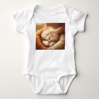 Body Para Bebê Gatinho Sonolento