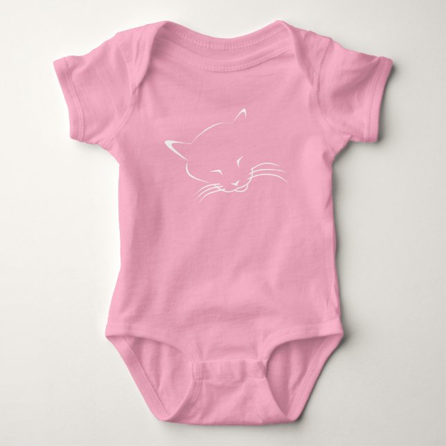Body Para Bebê Gato adormecido (Frente)