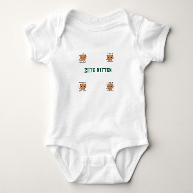 Body Para Bebê Gato bonito (Frente)