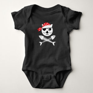 Body Para Bebê Gato Bonito E Engraçado De Crianças Piratas