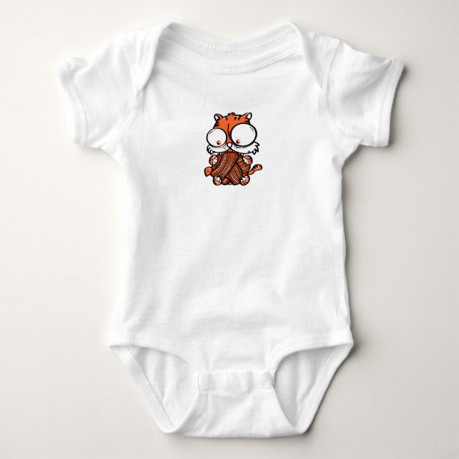 Body Para Bebê Gato brincando (Frente)