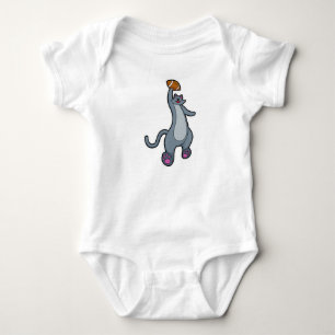 Body Para Bebê Gato como jogador de futebol