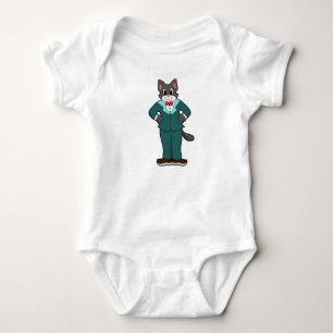 Body Para Bebê Gato como Noivo com Terno e Laço