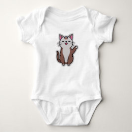Body Para Bebê Gato De Bebê De Cor D'Água Adorável - Cute E Coz