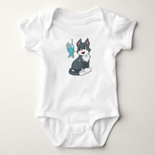 Body Para Bebê Gato de isco