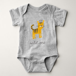 Body Para Bebê Gato de Tigre Selvagem
