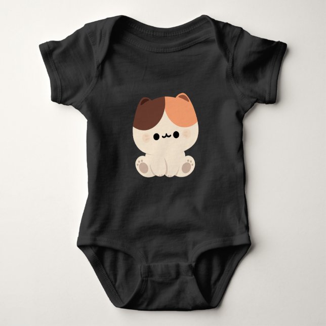 Body Para Bebê Gato de Torta Bonito (Frente)