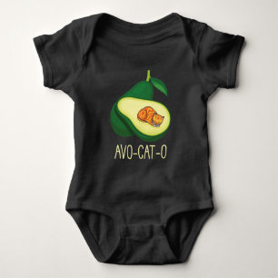 Body Para Bebê Gato Dormindo, Avocado, Foguete Vegetal
