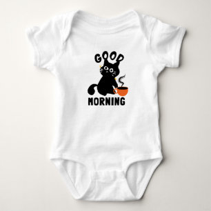 Body Para Bebê Gato e café furtivos