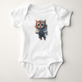 Body Para Bebê gato explorador espacial fofo