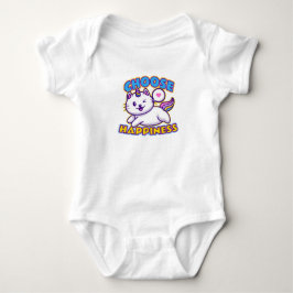 Body Para Bebê Gato Feliz Piscando Correndo Com Felicidade Frase
