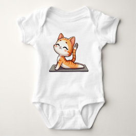 Body Para Bebê Gato Gato de Ioga Chibi