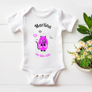Body Para Bebê Gato lilás fofo