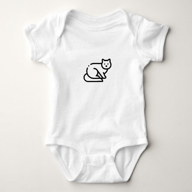 Body Para Bebê Gato Pequeno (Frente)