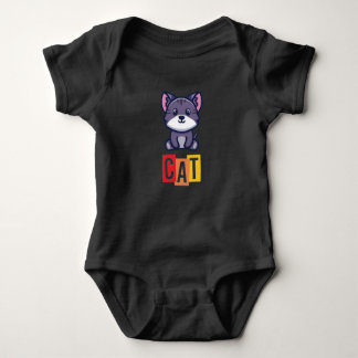 Body Para Bebê Gato preto