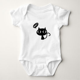 Body Para Bebê Gato Preto Fofo Desenho Animado Gráfico Engraçado
