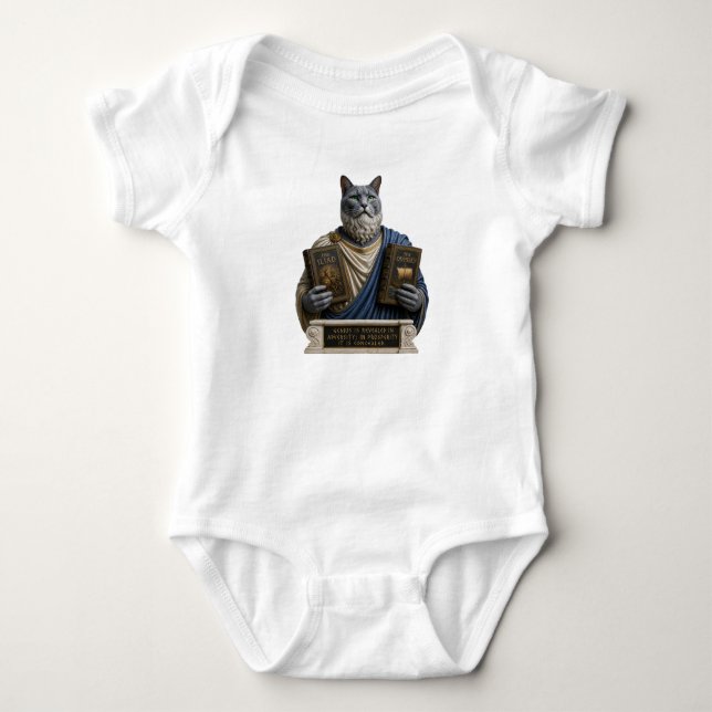 Body Para Bebê Gato Russo Azul Homérico (Frente)