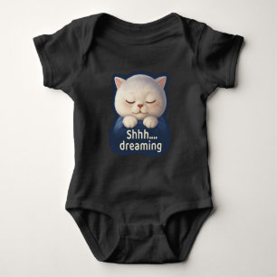 Body Para Bebê Gato Sonhador Silencioso: Adesivo Bao Bao para Hor