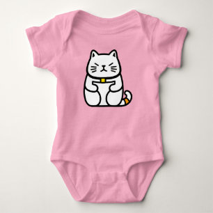 Body Para Bebê Gato Sortudo Japonês ou Maneki-Neko