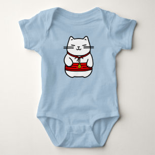 Body Para Bebê Gato Sortudo Japonês ou Maneki-Neko