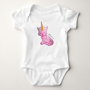 Body Para Bebê Gato Unicórnio