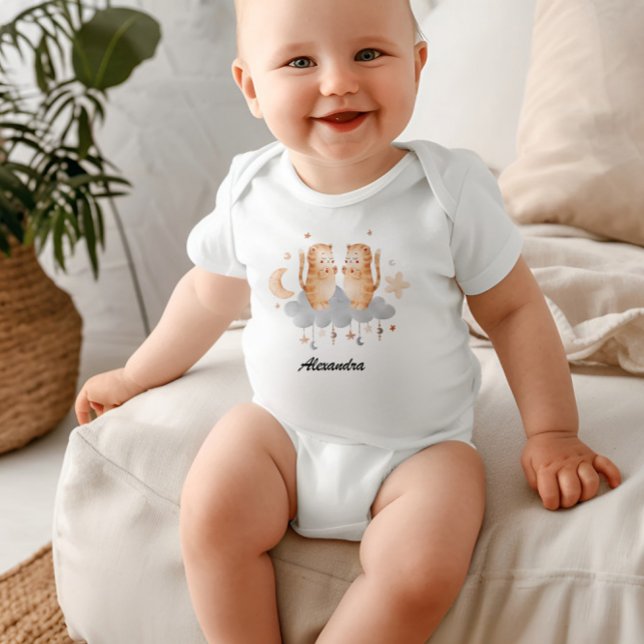 Body Para Bebê Gemini Baby: Personalizável Delícia dos Gêmeos (Criador carregado)