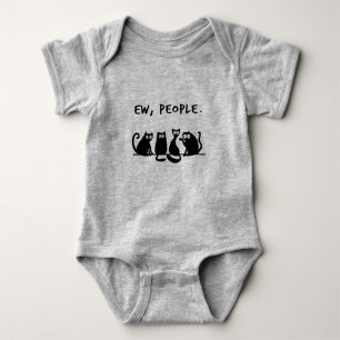 Body Para Bebê Gente nojenta gatos pretos miando