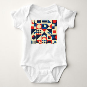 Body Para Bebê Geométrico do século médio: Padrão Retroativo Funk