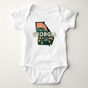 Body Para Bebê Georgia Retro Silhouette