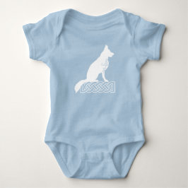 Body Para Bebê German shepherd Loki Sailor's Knot White
