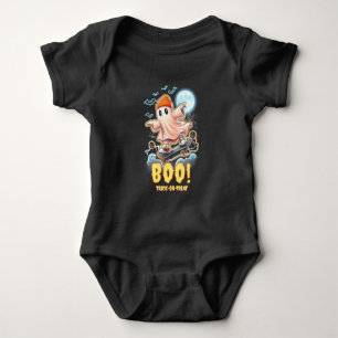 Body Para Bebê Ghost Bonito Boo Halloween Trick ou Tratar