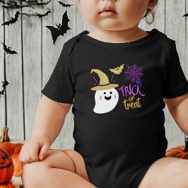 Body Para Bebê Ghost Boo Trick ou Trate o Halloween
