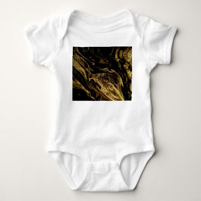 Body Para Bebê Gilded Elegance: A Esplêndida Magia de Marbling (Frente)