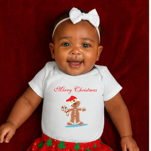 Body Para Bebê Gingerbird Man Feliz Natal