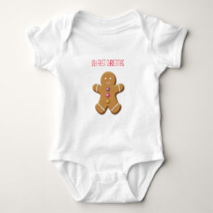 Body Para Bebê Gingerbird Man My First Christmas