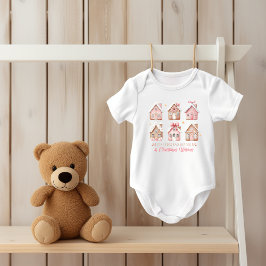 Body Para Bebê Gingerbread Kisses Christmas Baby Bodysuit
