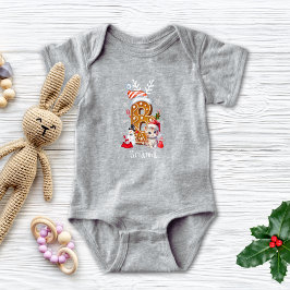 Body Para Bebê Gingerpão Natal esfestivo - Letra B