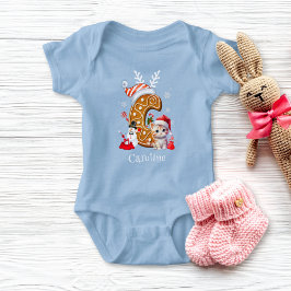 Body Para Bebê Gingerpão Natal esfestivo - Letra C