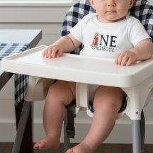 Gingham Wild One Ouro Retriever primeiro aniversar