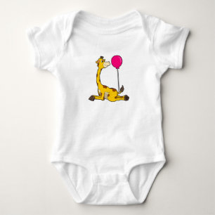Body Para Bebê Girafa com Balão