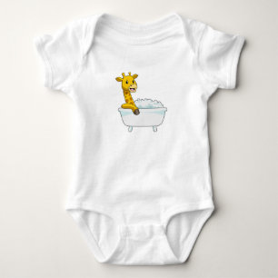 Body Para Bebê Girafa com Banheira com Espuma