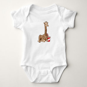 Body Para Bebê Girafa com bebida
