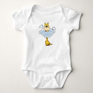 Body Para Bebê Girafa com Nuvens