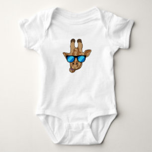 Body Para Bebê Girafa com óculos de sol