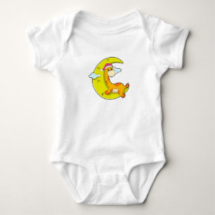 Body Para Bebê Girafa dormindo com lua